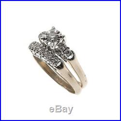 A Perfect Match Vintage 14K Gold Diamond Wedding Set