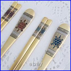 A Set Of 2 Gold Spoons Turtle Patterns 24k Pure Gold Plated Gift For Loved