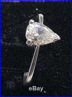 A Stunning perfect 1.40 Carat `Pear shaped` Diamond ring, set in 18ct white gold