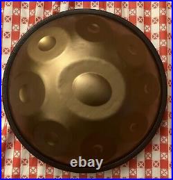 AS TEMAN Handpan Pure Golden 9 Notes D Minor Scale Hangdrum with gift set