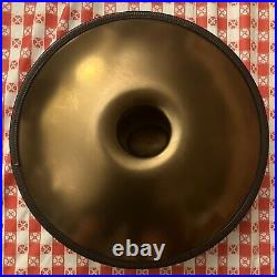 AS TEMAN Handpan Pure Golden 9 Notes D Minor Scale Hangdrum with gift set