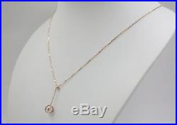 AU750 Pure 18k Rose Gold Women Ball O Link Set Of Chain Adjust Necklace / 2.4g