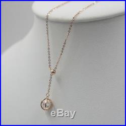 AU750 Pure 18k Rose Gold Women Ball O Link Set Of Chain Adjust Necklace / 2.4g
