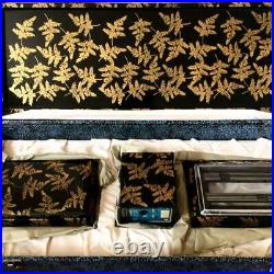 Aizu lacquer high-class lacquerware Shinobu desk lighter set, pure gold lacque