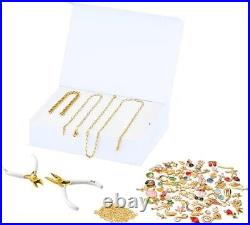 All-in-One Gold Jewelry Set with 100+ Charms Perfect DIY Gift for Women