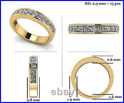 Anniversary Band Ring Channel Set withPure Brilliance Zirconia, Silver or 10K Gold