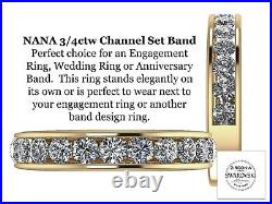 Anniversary Band Ring Channel Set withPure Brilliance Zirconia, Silver or 10K Gold