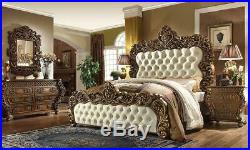 Ant Gold & Perfect Brown Cal King Bedroom Set 5 Homey Design HD8011 Traditional