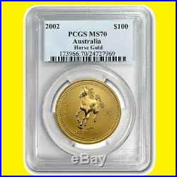 Australia Gold 02 03 06 Lunar 3 Coins Set 3 Oz Pure Gold Pcgs Ms 70 Low Pop