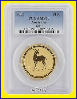 Australia Gold Lunar 4 Coins Set 4 Oz Pure Gold Pcgs Ms 70 Rare Low Pop