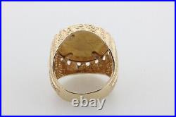 Authentic Pure 1910 $2.50 Indian Gold Coin Set in 14k Gold Ring Size 8