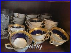 Aynsley'Buckingham' lunch/dinnerware, 20 sets, cobalt blue/gold, perfect condit