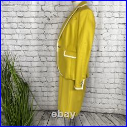Banana Republic Perfect Sleeveless Belted Shift Dress Blazer Suit Set Gold 4