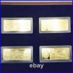 Banknotes Of Great Britain Ingot Coin Set 6 Ingots Gold Plated Boxed Perfect