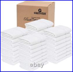 Bath Towels Cotton Blend Highly Absorbent Gym, Beach Towel Multiple Bulk Pack