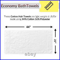 Bath Towels Cotton Blend Highly Absorbent Gym, Beach Towel Multiple Bulk Pack