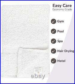 Bath Towels Cotton Blend Highly Absorbent Gym, Beach Towel Multiple Bulk Pack