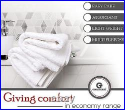Bath Towels Sets 24x50 White Cotton Blend Bulk Pack Hotel Resort Spa Beach Towel