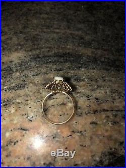 Beautiful Estate Genuine Opal Ring14k Yellow Gold Settingperfect Gift