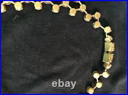 Beautiful Vintage Gold, Bronze & Chocolate Stone Choker Perfect Round Prong Set