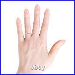 Bezel Set Lab Grown Diamond Half Eternity Womens Band 14k Rose Gold Ring Size 6
