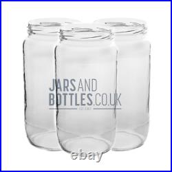 Bulk set of 1060ml Large Food Jam Jars perfect for pickles & chutnes inc caps