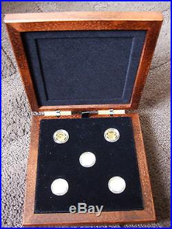 COLLECTER's ITEM. 999 Pure Gold $5 dollars Coins 1/10 oz O Canada Set with Box