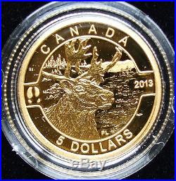 COLLECTER's ITEM. 999 Pure Gold $5 dollars Coins 1/10 oz O Canada Set with Box