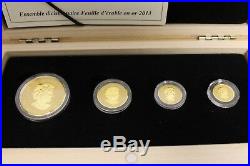 Canada 2013 Pure Gold Maple Leaf 4 Coin Fractional Set MINTAGE 600
