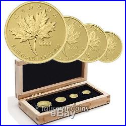 Canada 2013 Pure Gold Maple Leaf 4 Coin GML Fractional Set MINTAGE 600