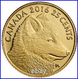Canada 2016-2017 25 Cent Pure Gold 4 Coin Set Predator VS Prey Hare & Fox