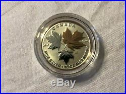Canada 2016 5 Coin 24-Karat Gold Plated Pure Silver Maple Leaf Fractional Set