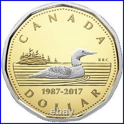 Canada 2017 1$ 30th Anniversary of the Loonie Pure Gold 2 Coin Set Canada Mint