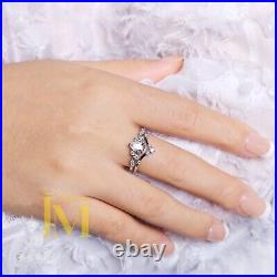 Certified Moissanite Bridal Set Engagement Ring Pure 14K White Gold 2.50 CT Pear
