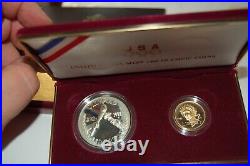 Commemorative Set Of Gold And Silver Coins 1988 Olympic Games