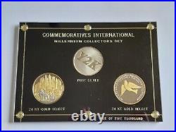 Commemoratives International Millennium Collectors Set Pure Silver 24 KT Gold