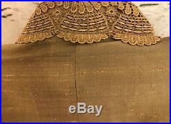 Condici Set Pure Silk Antique Gold Dress and Jacket Wedding UK 16 US 12 EU 44