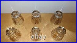 Culver Gold Mardi Gras Jeweled Rocks Glasses Perfect Set of 6