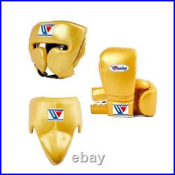 Custom Made Winning Sparring Set of GLOVES HEADGEAR & GRION GUARD PURE LEATHER