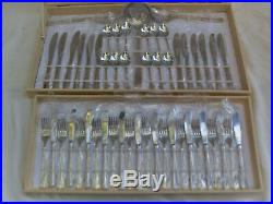 Cutlery from 12, produced in Italy from E. M. E. With pure golden, never used