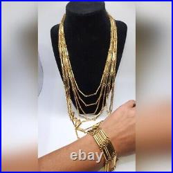 D'Orlan (Boucher) Gold Layer Necklace Bracelet Set Vintage Perfect Condition