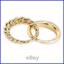David Yurman Pure Form Stack Fashion Ring Set in 18K Yellow Gold