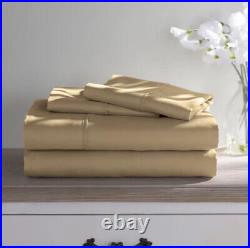 Deluxe Ultra Soft 300 Thread Count 100% Pure Cotton Solid Bed Sheet Set