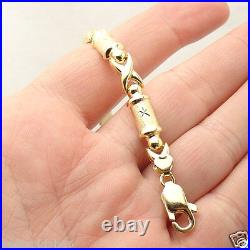 Diamond Cut Hugs Kisses Bracelet Necklace Set 14K Yellow Gold Plated Silver 925