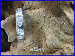 Diamond half eternity ring. 9ct white gold eternity set with 7 perfect diamonds