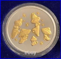 Disney Fantasia Golden Anniversary 7 Coin Set Silver 22Kt Gold COA