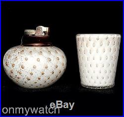 ELEGANT Set Murano BARBiNi Cenedese LIGHTER Vtg Italy Art GLaSs BULLiCANTE