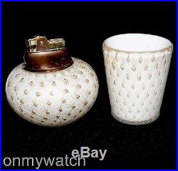 ELEGANT Set Murano BARBiNi Cenedese LIGHTER Vtg Italy Art GLaSs BULLiCANTE