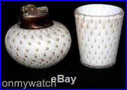 ELEGANT Set Murano BARBiNi Cenedese LIGHTER Vtg Italy Art GLaSs BULLiCANTE