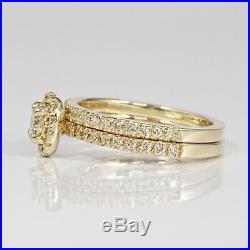 EXCLUSIVE 1.20CT Natural DIAMONDS I/SI1 Bridal Set PURE 14KT Yellow Gold 4855.00